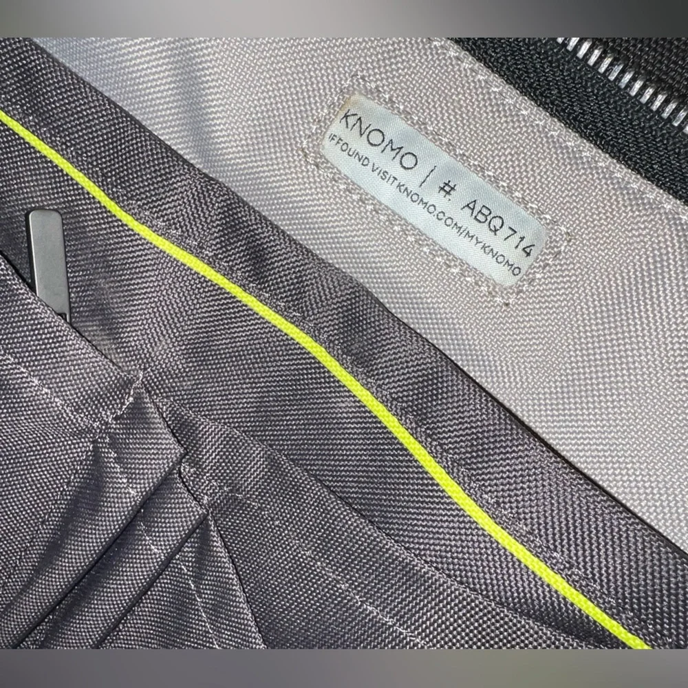 KNOMO Black Unisex Laptop Briefcase Messenger Bag with many compartments.